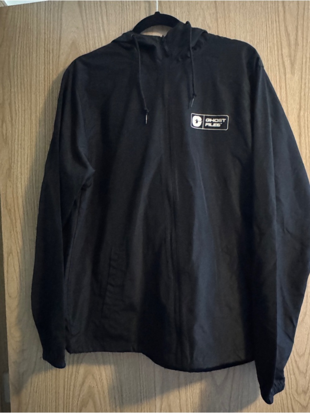 Watcher Ghost Files Unisex Black Zip Glow-In-The-Dark Windbreaker Jacket